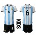 Argentina German Pezzella #6 Hjemmedraktsett Barn VM 2022 Korte ermer (+ Korte bukser)